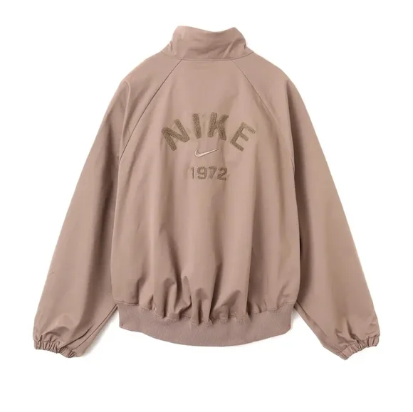 Nike Women's Sportwear Oversized‎ 1/4 Zip Twill Top-Brown Long Sleeve Sz Med NWT - Picture 3 of 13